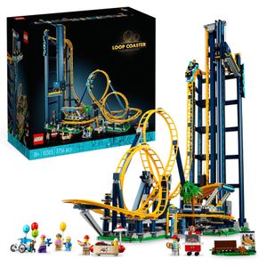 LEGO 10303 Icons Looping-Achterbahn Modellbausatz-Set für Erwachsene, Vergnügungspark mit Schienen und Personenzug