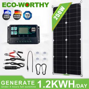 [50W Solarpanel] Solarmodul Solaranlagen + [100A Controller] Laderegler Kit Wohnwagen/Camping