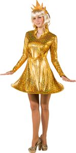 Sonne Damen Set 2-tlg. Kleid Haarreifen Sci-Fi Karneval Fasching Kostüm 42/44