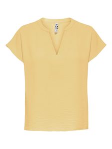 Einfarbige Kurzarm Bluse Basic V-Ausschnitt Shirt Oberteil JDYLION | 38