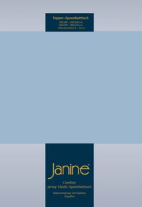 Janine Design Elastic-Jersey Spannbetttuch (für Box-Spring Betten) TOPPER 5001 Farbe perlblau Größe 150x200 cm