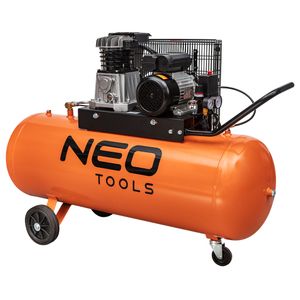 NEO TOOLS Olejový kompresor, 150l, 230V / 50HZ, výkon 2210W, spotřeba vzduchu 330 l/min, hlučnost 74 dB, tlak 10 bar, doplněk vybavení dílny nebo servisu