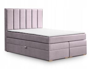 MALAGA 140 Boxspring Continentalbett ( Pink - Bluvel 91)