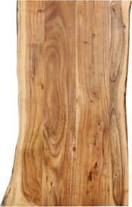 vidaXL Tischplatte Massivholz Akazie 100x(50-60)x2,5 cm