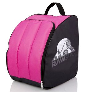 Rawstyle Skischuh Tasche Rucksack Wintersport Skischuhe Bag MOD 2 (schwarz-pink)