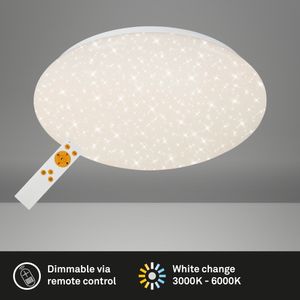 LED Deckenleuchte Dimmbar Fernbedienung CCT Ø 28 cm Weiß 15W Briloner Leuchten