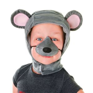 Bristol Novelty Detský kostým myši - sada doplnkov BN2051 (jedna veľkosť) (sivá/ružová/čierna)