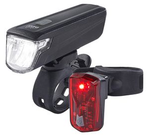 Dansi LED Fahrradlampen Fahrradlicht vorne + hinten 30/15 Lux StVZO