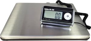 Edelstahl Paketwaage- Plattformwaage 150kg/0,1kg **inkl. Netzteil + Batterien**