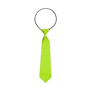 Oblique Unique Kinder Krawatte Schlips gebunden dehnbar - neongrün
