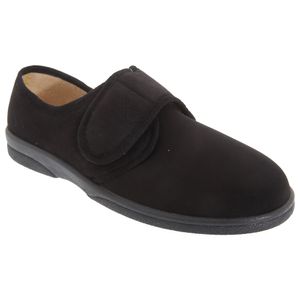 Sleepers pánske papuče Arthur / papuče so zapínaním na suchý zips, extra široké DF837 (45 EU) (Black)