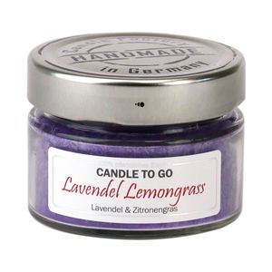 Candle to go "Lavendel-Lemongrass", violett