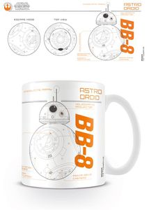 Star Wars - EP7 BB8 Sketch - Keramik Tasse - Größe Ø8,5 H9,5cm