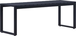 vidaXL Gartenbank 120,5 cm PS-Platte Schwarz vidaXL Gartenbank 120,5 cm PS-Platte Schwarz