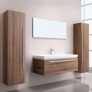 HOME DELUXE - Badmöbel BALTRUM - Holz (HB) Badezimmermöbel Waschbecken Unterschrank Spiegel