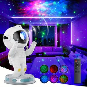 Kinder Astronaut Nachtlicht LED Sternenhimmel Licht Projektor Lampe Sternennachtlicht Projektionslampe Party Schlafzimmer Kinderzimmer Deko