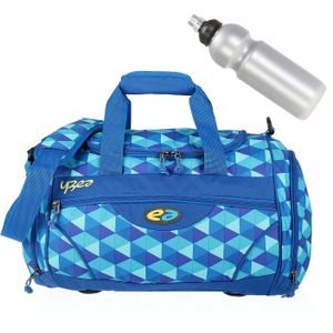 Sporttasche für Jungen Mädchen Yzea Sports 52 cm 26 Liter Kinder Reisetasche Freizeittasche Gym Bag Turntasche Sport Tasche Pin (Blau Dunkelblau) + Trinkflasche