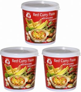 3er-Pack COCK Rote Currypaste (3x 400g) | Red Curry Paste