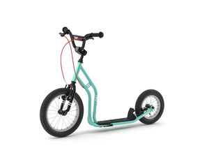 Yedoo Two Kinder Roller Scooter Tretroller - für Kinder ab 6 Jahre, mit Luftreifen 16/12, Reflexelementen und verstellbarem Lenker Türkis