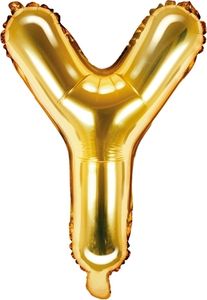 Balon foliowy Litera Y 35cm złoty na ślub urodziny