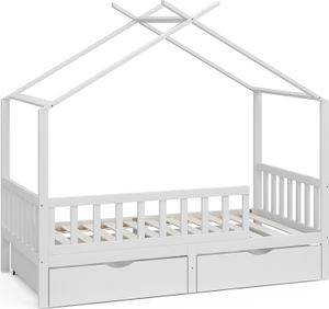 Vitalispa Hausbett Franka, 80x160 cm mit 2 Schubladen, Weiß