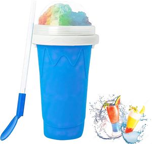 Slushie Maker Cup, Magic Quick Frozen Smoothies Cup Cooling Cup Double Layer Squeeze Cup Slushy Maker Cup, hausgemachte Milchshake-Eismaschine zum Selbermachen für Kinder und Familie