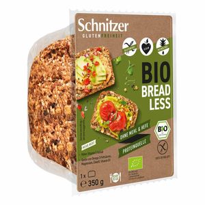 Schnitzer Bread Less – die Brotalternative, 350 g, Wasser Haferflocken* 9% Kürbiskerne* 9% Sonnenblumenkerne* 7% Quinoa* puffed Apfelessig* 5%..., 283 kcal, 1182 kJ, 11 g, 15 g