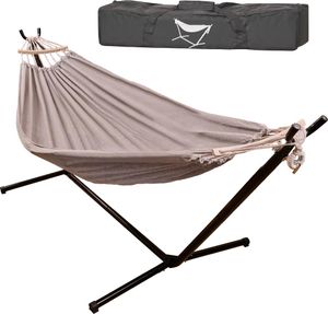 KIK KX3297 Hojdacia hojdacia sieť pre dvoch s oceľovým stojanom 210 x 150 cm