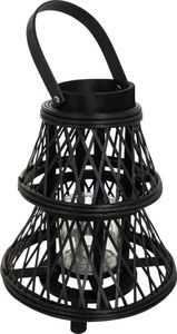 WANDERLUST DECO Braune Bambus-Kerzenlaterne, T23,5 x 29 H cm