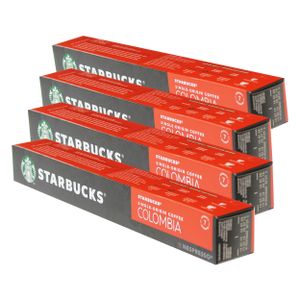 Starbucks Single Origin Colombia Kaffee, 4er Set, Medium Roast, Röstkaffee, Nespresso kompatibel, Kaffeekapseln, 40 Kapseln