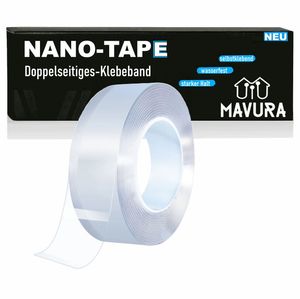 NANO-TAPE Premium Nano Klebeband doppelseitig ultra stark Kleber waschbar wieder