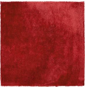 BELIANI Teppich Rot Stoff quadratisch 200 x 200 cm einfarbig getuftet Modern Industrie Stil Langhaar Shaggy Flur Wohn-, Kinder- und Schlafzimmer