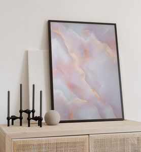Poster rosa Marmorbruch, groesse_poster:70x100 cm, groesse_rahmen:birke 70x100 cm