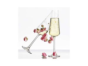 Sektgläser Champagnergläser Grown over with happenies 210 ml 2er Set Kristallglas Bohemia