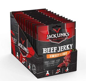 JACK LINK´S Beef Jerky SWEET & HOT 12 x 40g Rinder Trockenfleisch Fitnesssnack