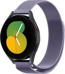 Strap-it Milanese Armband - Kompatibel mit Samsung Galaxy Watch 5 Armband 40mm Edelstahl Armband mit Magnetverschluss - Ersatzarmband - Hochwertiges Material - für Samsung Galaxy Armband Lila