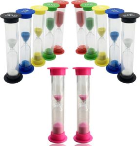 12-częściowy zestaw klepsydr - klepsydra do szczotkowania zębów 2 x 30sek | 1min | 2min | 3min | 5min | 10min - timer klepsydra | 6 kolorów mix | timer do różnych aktywności sportowych | timer do jajek | timer do szczoteczki do zębów