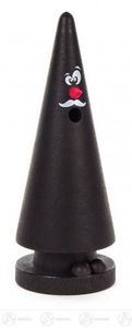 Crottendorfer - Räucherfigur Ziegenbein Willy Weihrauch (Schwarz) - Größe ca. 13cm, für Räucherkerzen Größe M (Standard) - 2060