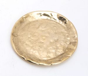 Kerzenteller, Dekoteller Messing Gold Ø 9 cm ideal für Kerzen