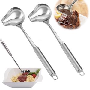 2Stk Soßenlöffel,Soßenkelle mit Ausgießer,Edelstahl Saucenlöffel,Zur Ausgabe von Ketchup,Schwarzer Pfeffersauce,Soßen,Suppen und mehr 2Stk Soßenlöffel,Soßenkelle mit Ausgießer,Edelstahl Saucenlöffel,Zur Ausgabe von Ketchup,Schwarzer Pfeffersauce,Soßen,Suppen und mehr