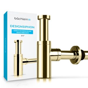 Bächlein Design Siphon Universal für Waschbecken & Waschtisch - Gold