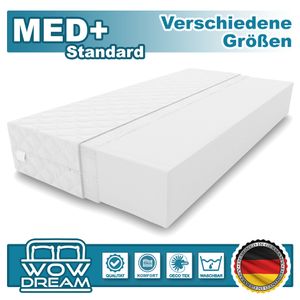 Matratze MED+ Standard Kaltschaum Rollmatratze H3 Bett Matratzen 10 cm Größe: 90 x 190 cm, Varianten:: 10 cm