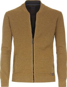 CASAMODA Herren Strickjacke Reißverschluss Regular-Fit Gelb 6XL