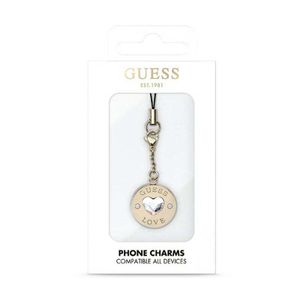 Guess Gucpmhgld Řemínek Na Telefon Srdce Diamantový Přívěsek S Kamínky