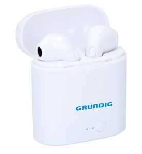 Grundig - bezdrátová sluchátka do uší - Bluetooth 5.0 - bílá - s nabíjecím pouzdrem a mikrofonem - náušníky, sluchátka do uší, stereofonní náhlavní souprava, sluchátka