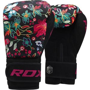 Boxerské rukavice RDX FL-3 FLORAL - čierne