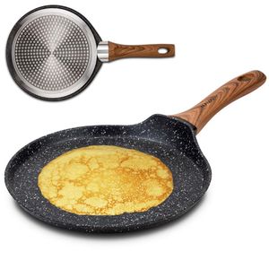 NAVA Pfanne / Bratpfanne NATURE mit Granitbeschichtung für Pfannkuchen Omeletts 24 cm für Gasherde Induktion