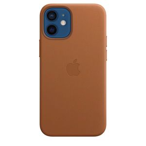 Kožené puzdro Apple s MagSafe pre iPhone 12 Mini sedlovo hnedé