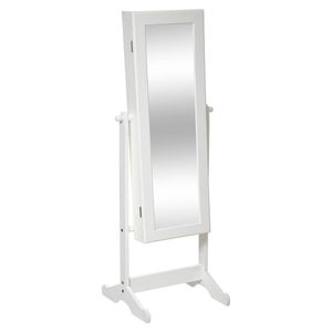 Schmuckschrank mit Spiegel, 120 x 43 cm, weiß