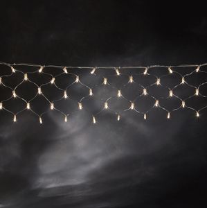 Konstsmide - Microlight Lichternetz, 160 klare Birnen, 24V Außentrafo, transparentes Kabel ; 3708-003